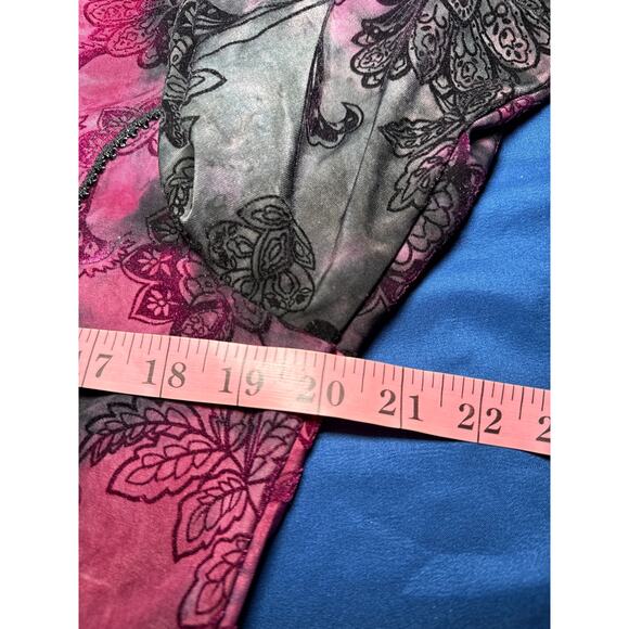 Dressbarn burnout velvet corset style top womens large witchy whimsigoth y2k - Picture 7 of 9